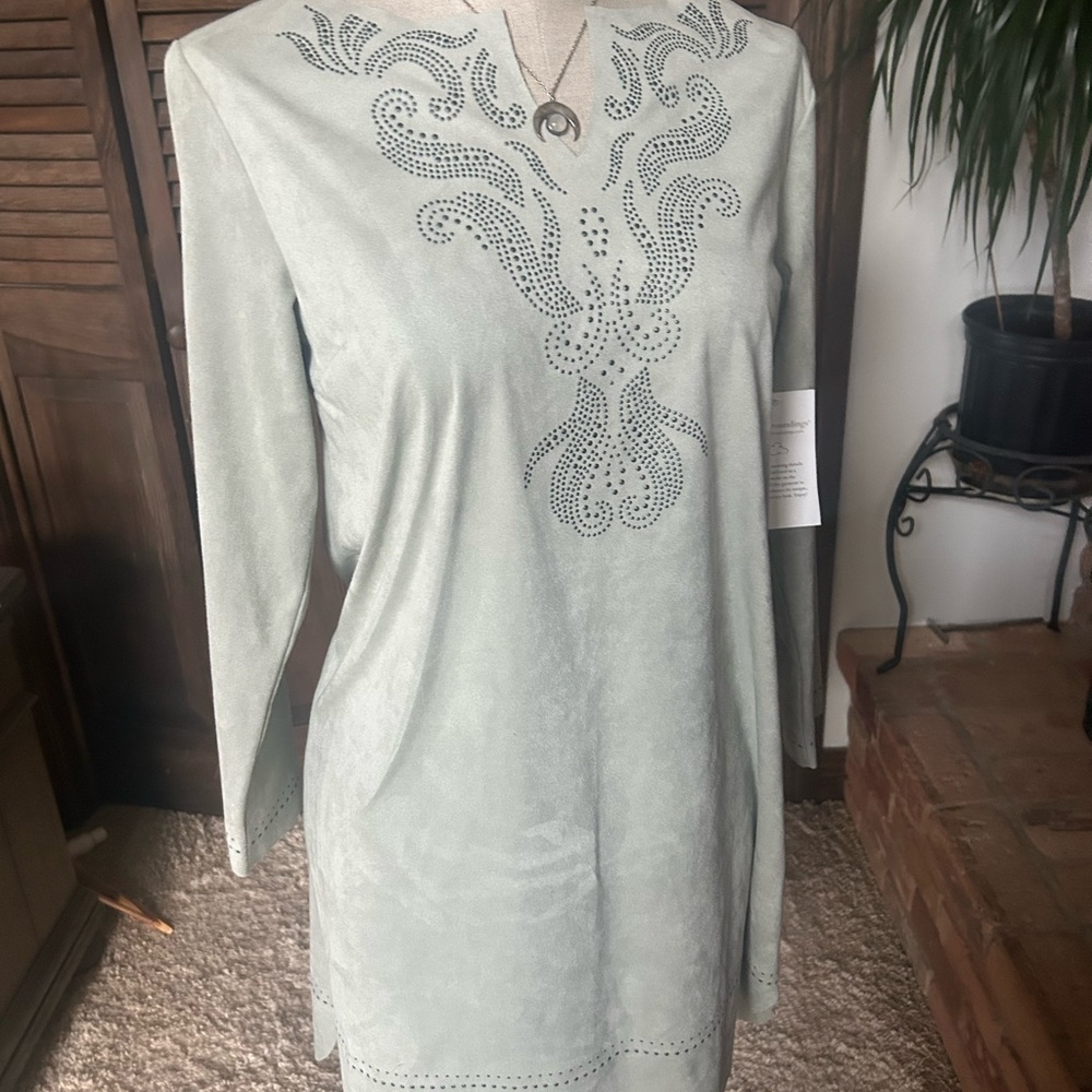 Soft Surroundings Sage Green Tunic Small Petite  NWT